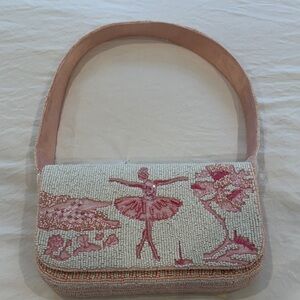 Viral Beaded Pink Ballerina Shoulder Bag - NWT.